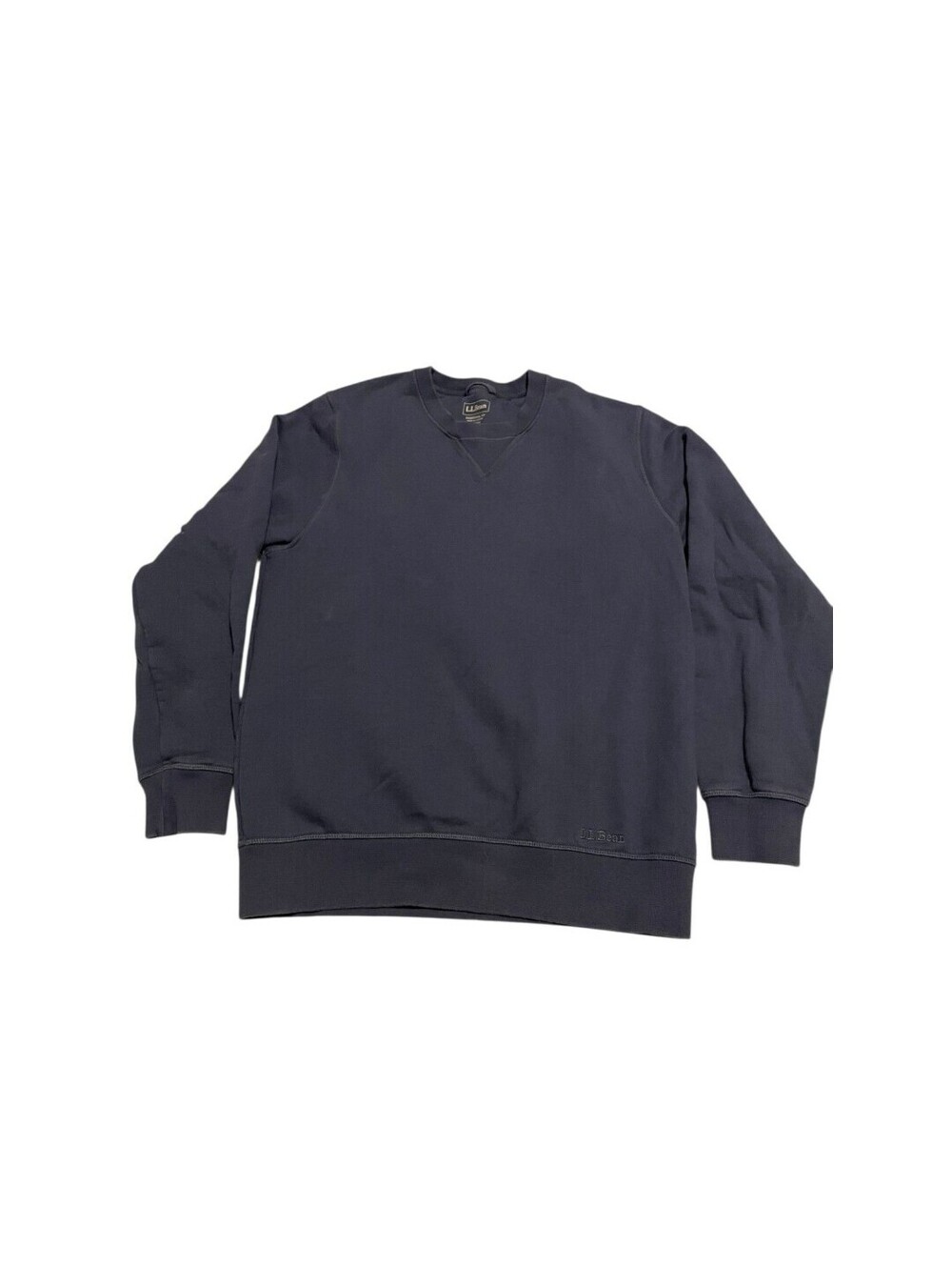 L.L. Bean Sweatshirt Mens S Traditional Fit Blue Crewneck Pullover Embroidered